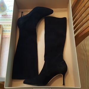Manolo Blahnik suede boot